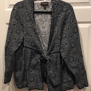 Dana Buchman knit tie front jacket